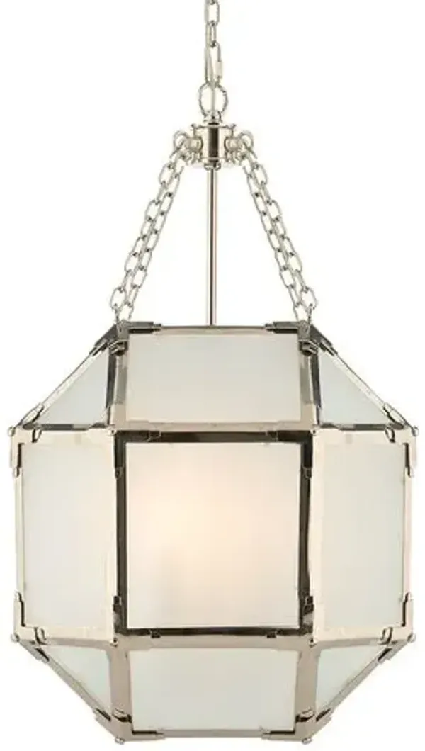 Visual Comfort - Morris Lantern - Nickel/Frosted - Silver
