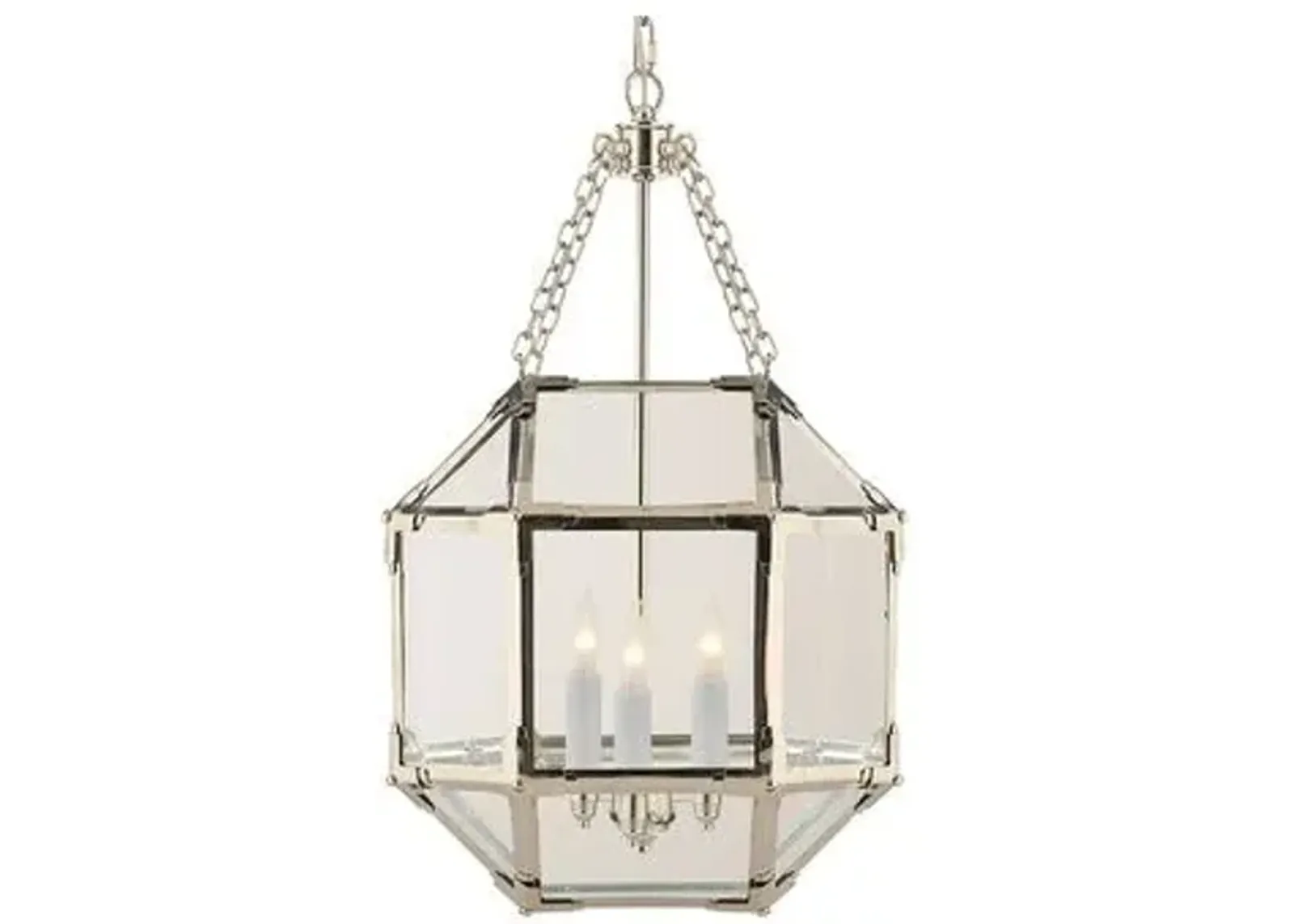 Visual Comfort - Morris Lantern - Nickel/Clear - Silver