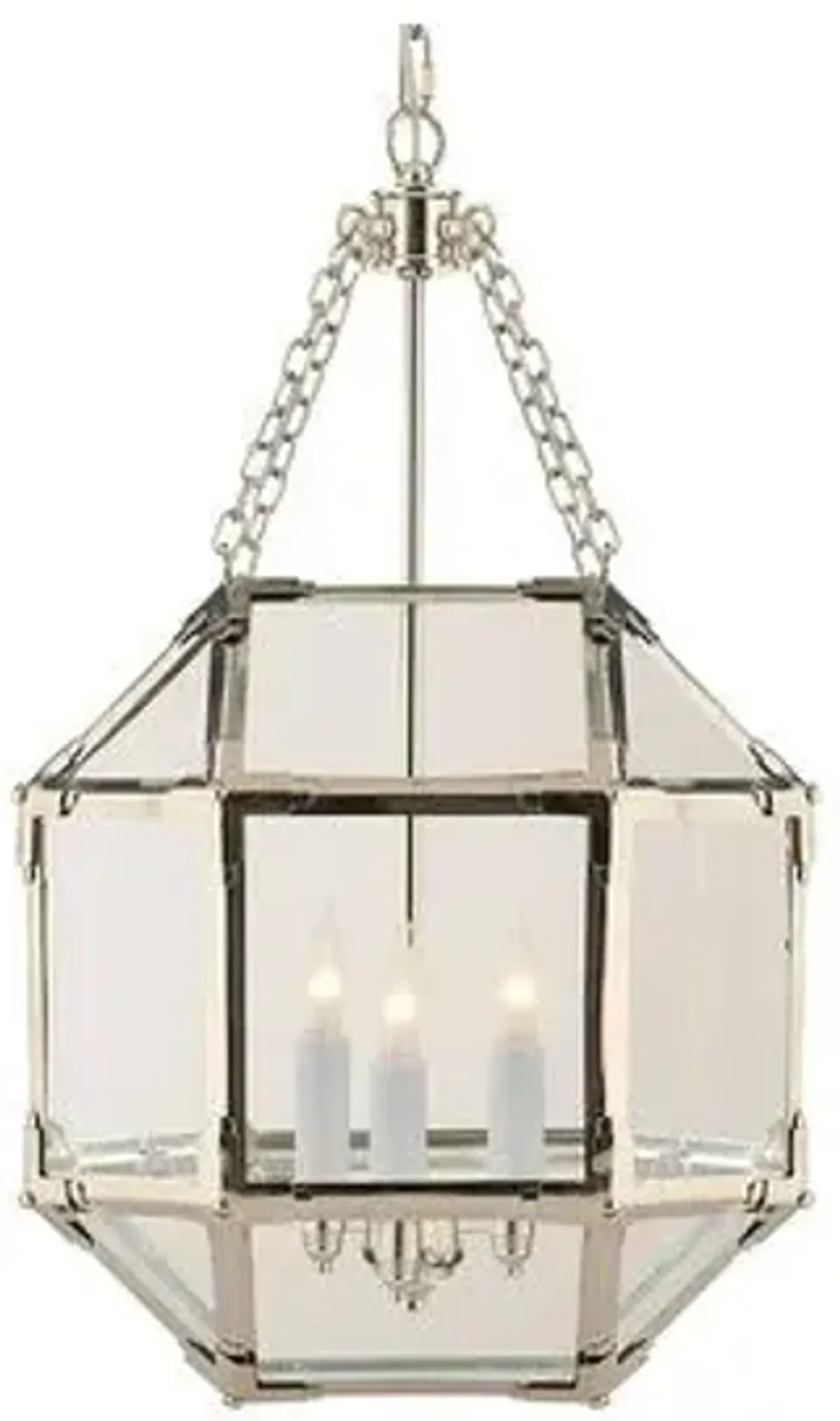 Visual Comfort - Morris Lantern - Nickel/Clear - Silver