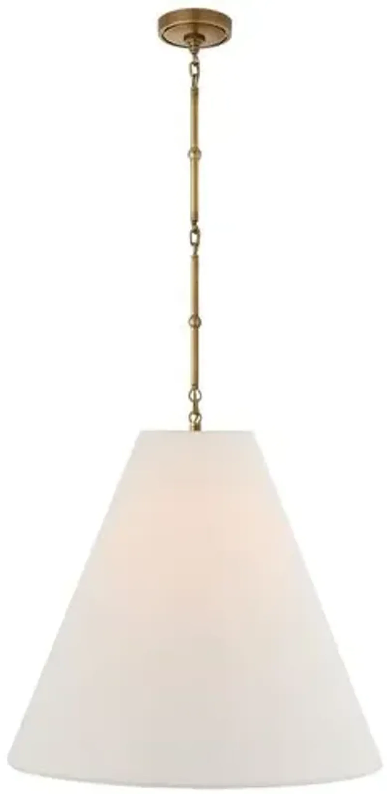 Visual Comfort - Goodman Hanging Shade - Brass/Natural - Ivory