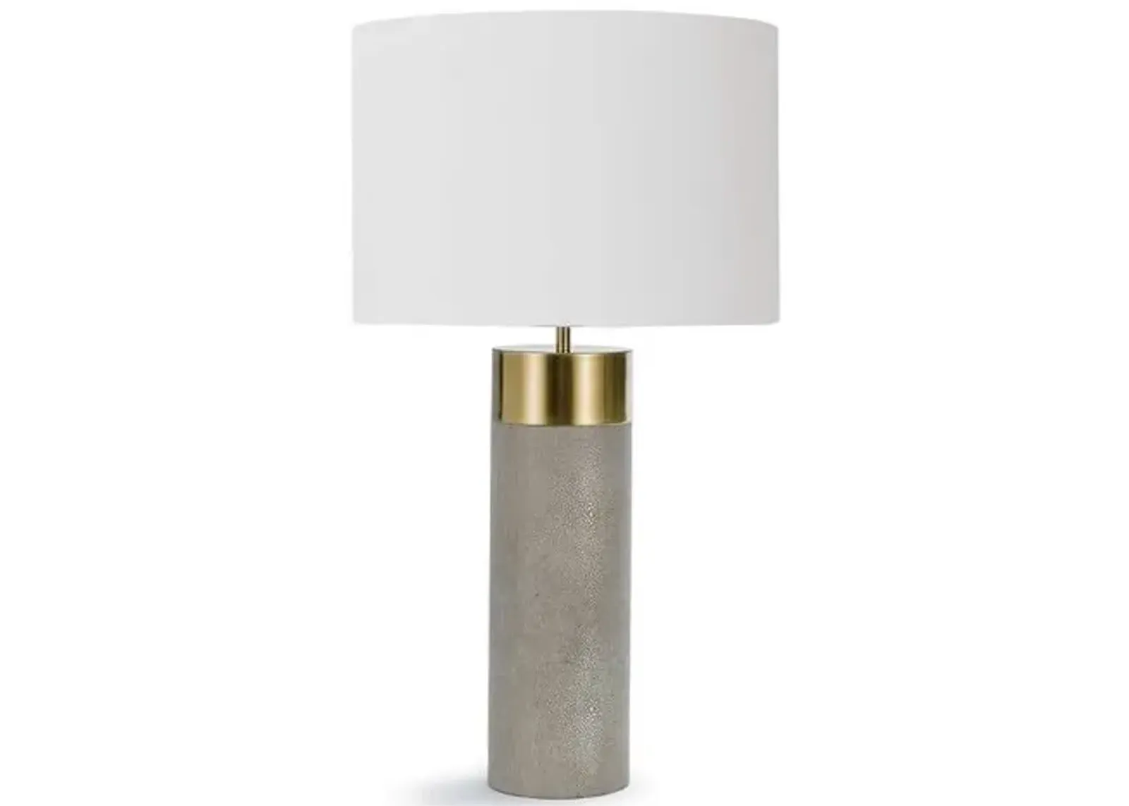 Harlow Cylinder Table Lamp - Ivory/Gray - Regina Andrew