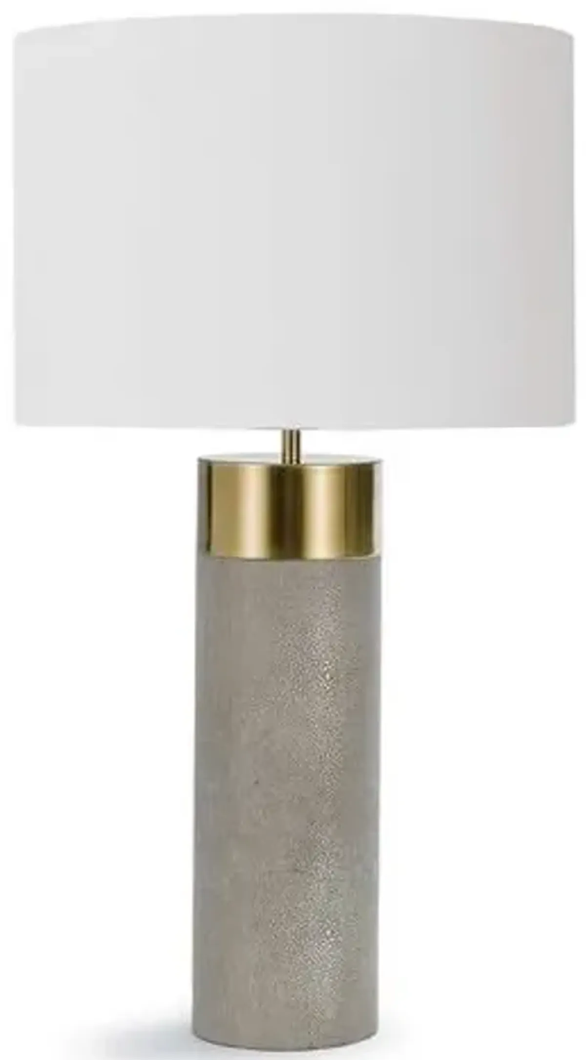 Harlow Cylinder Table Lamp - Ivory/Gray - Regina Andrew