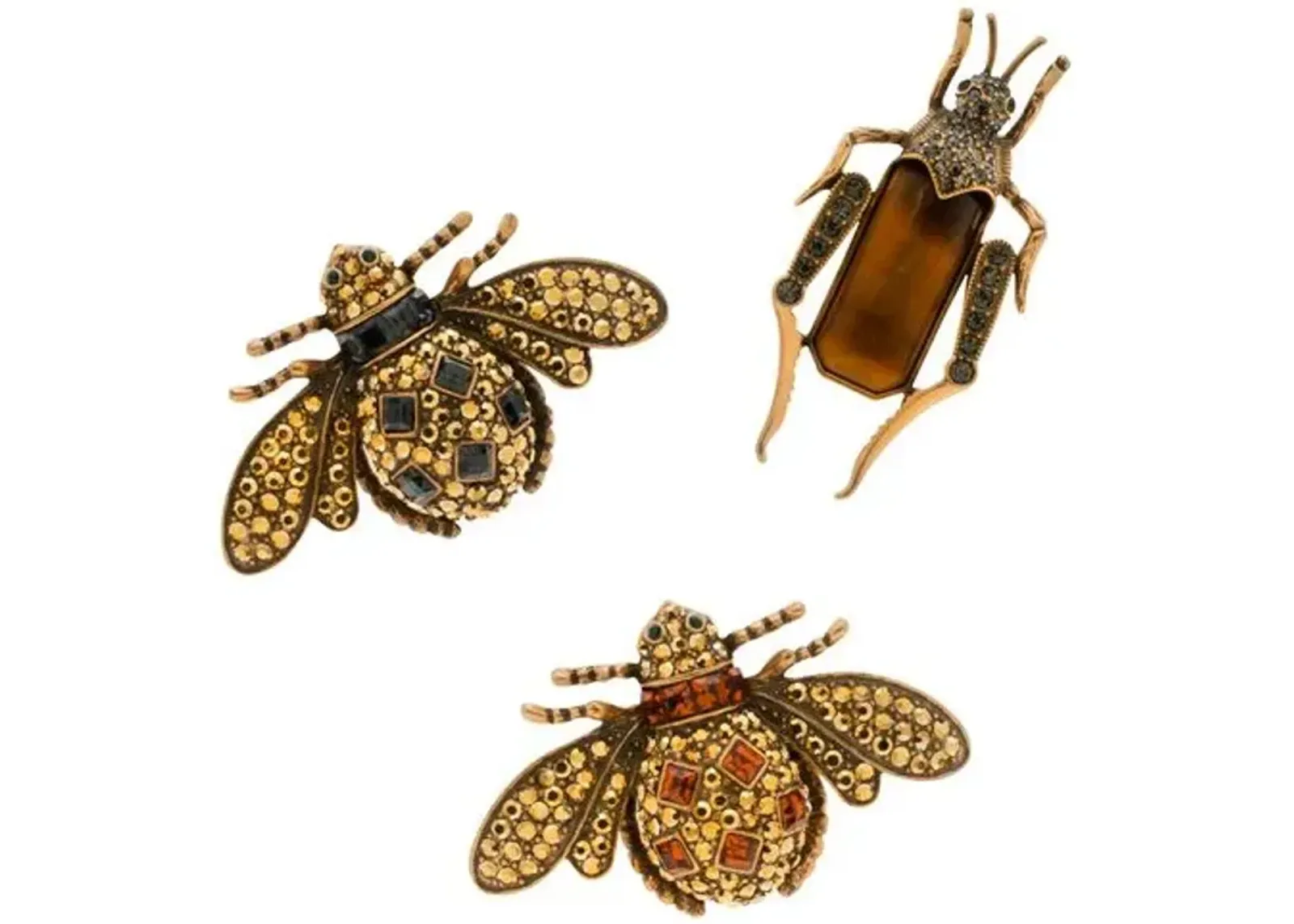 Jeweled Insect Clip Ornaments - Silver - Joanna Buchanan