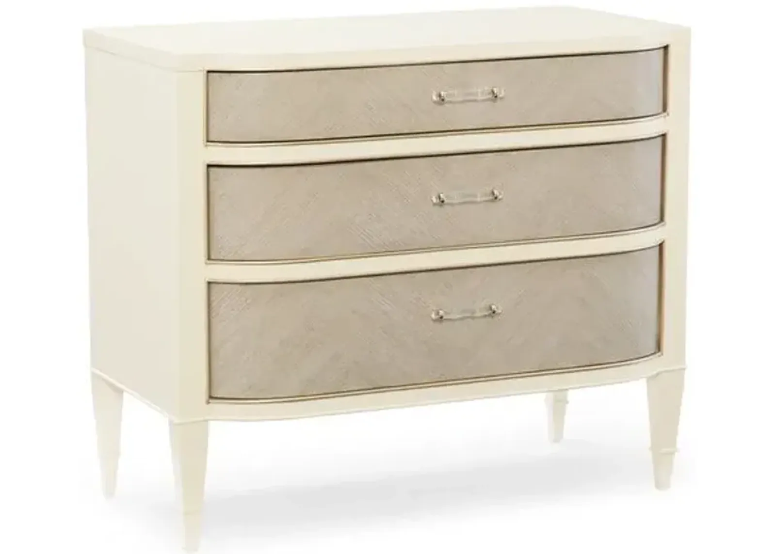 Vilma Nightstand - Ivory/Pale Gray