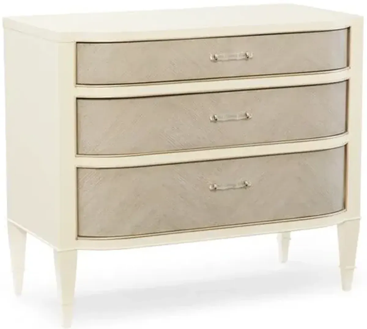 Vilma Nightstand - Ivory/Pale Gray