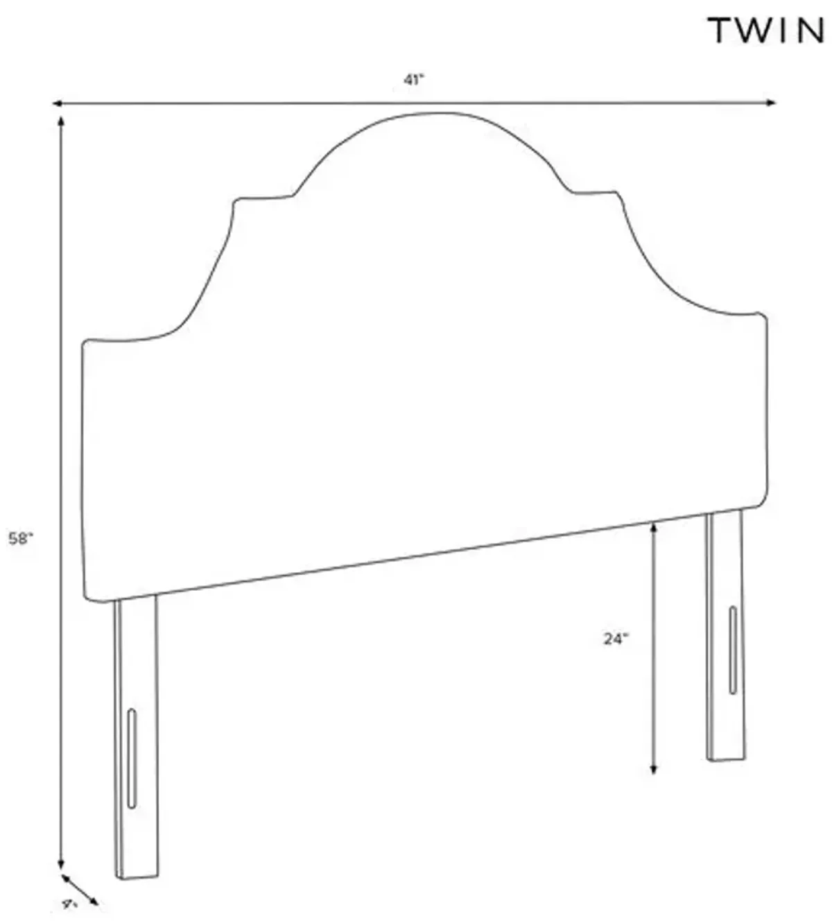 Kennedy Arched Headboard - Black