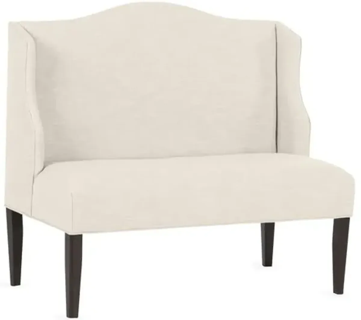 Chelsea Camelback Banquette - Handcrafted - Ivory