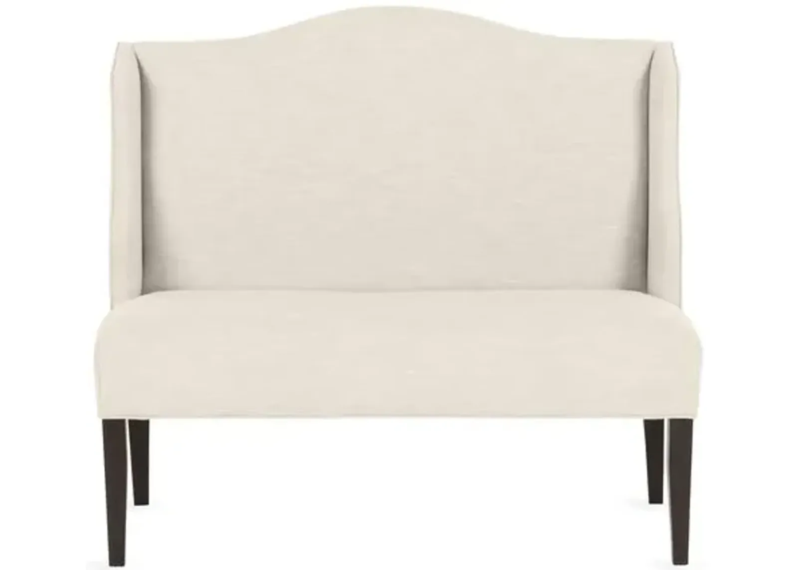 Chelsea Camelback Banquette - Handcrafted - Ivory