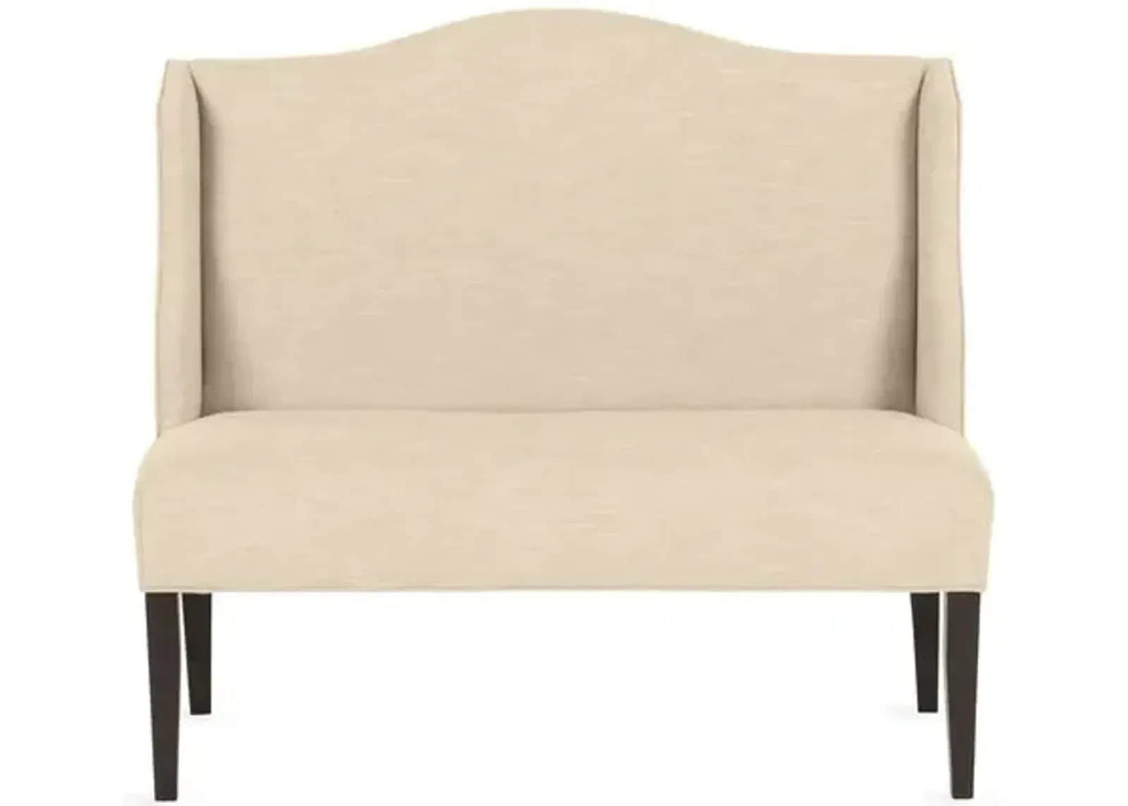 Chelsea Camelback Banquette - Handcrafted - Beige