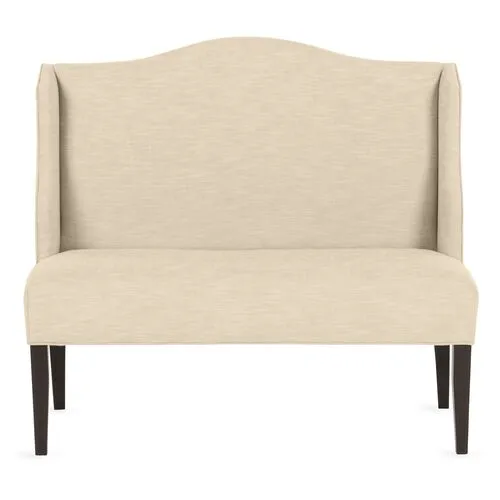 Chelsea Camelback Banquette - Handcrafted - Beige