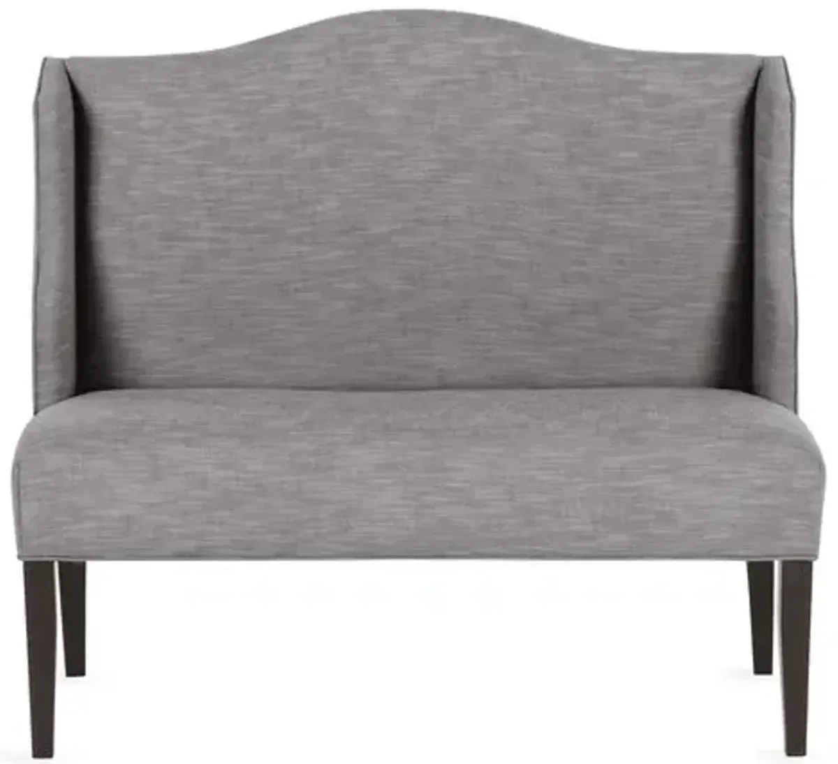 Chelsea Camelback Banquette - Handcrafted - Gray