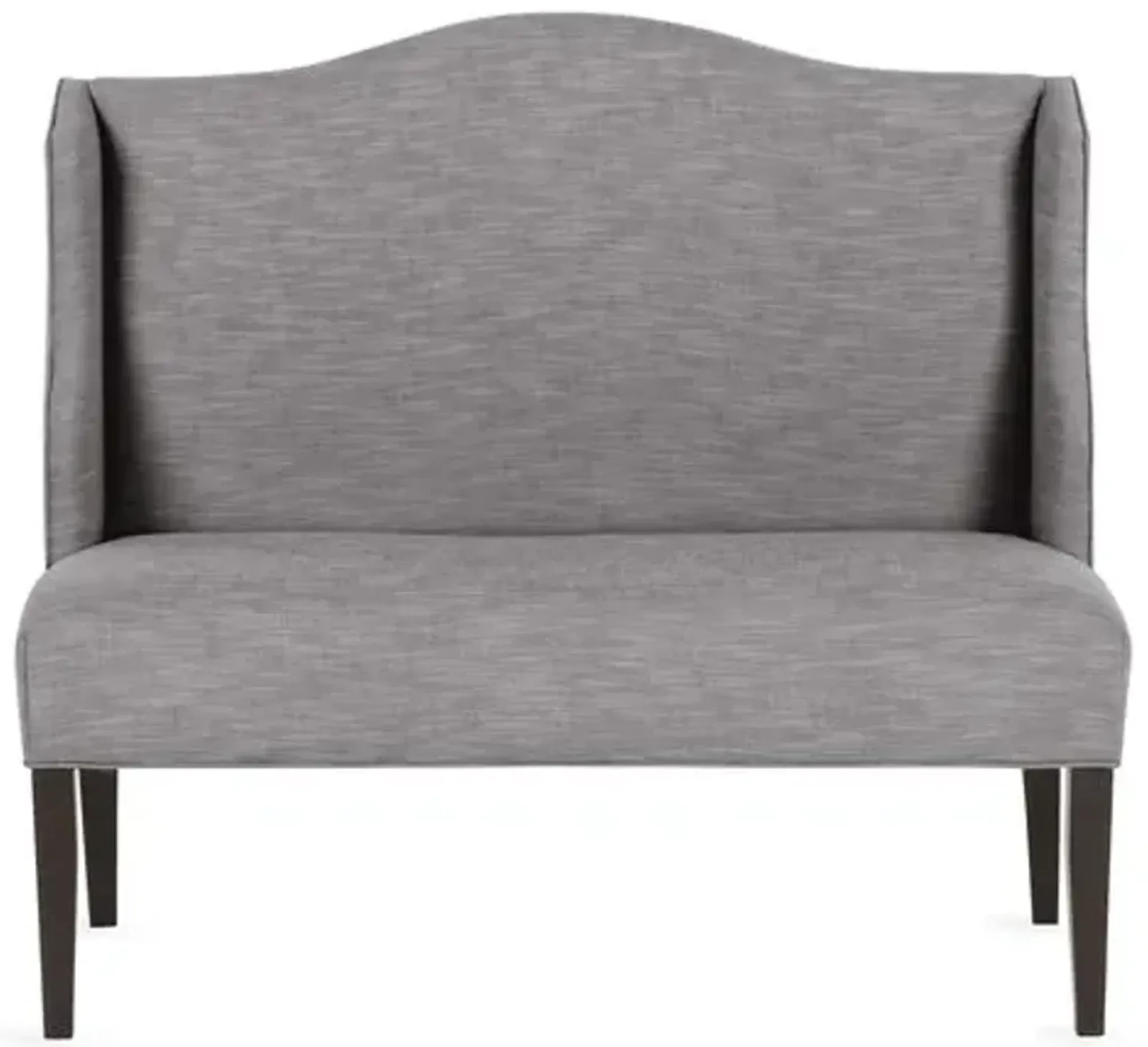 Chelsea Camelback Banquette - Handcrafted - Gray