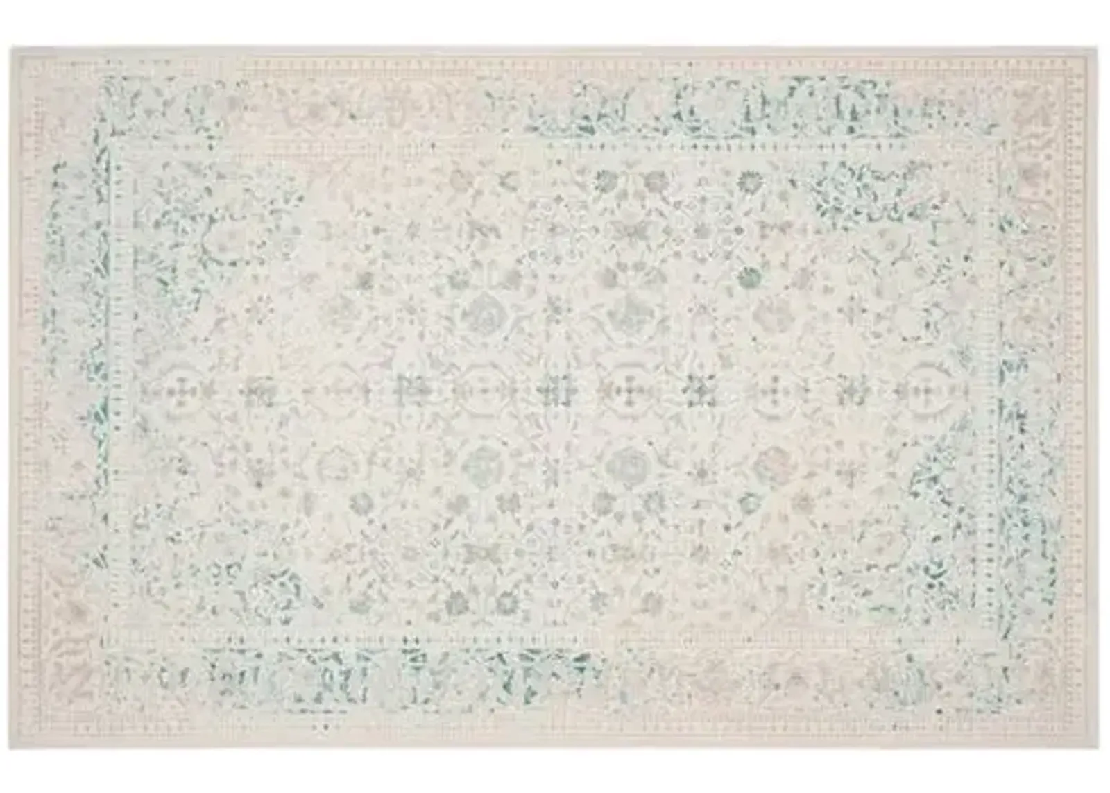 Nadette Rug - Turquoise/Ivory - Blue - Blue