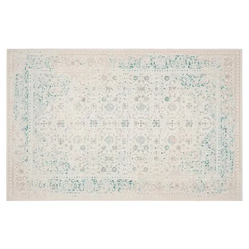 Nadette Rug - Turquoise/Ivory - Blue - Blue