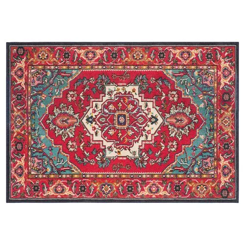 Noella Rug - Red/Turquoise - Red