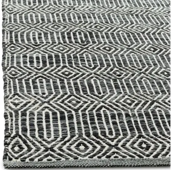 Wickham Flat-Weave Rug - Ivory/Dark Gray - Black - Black