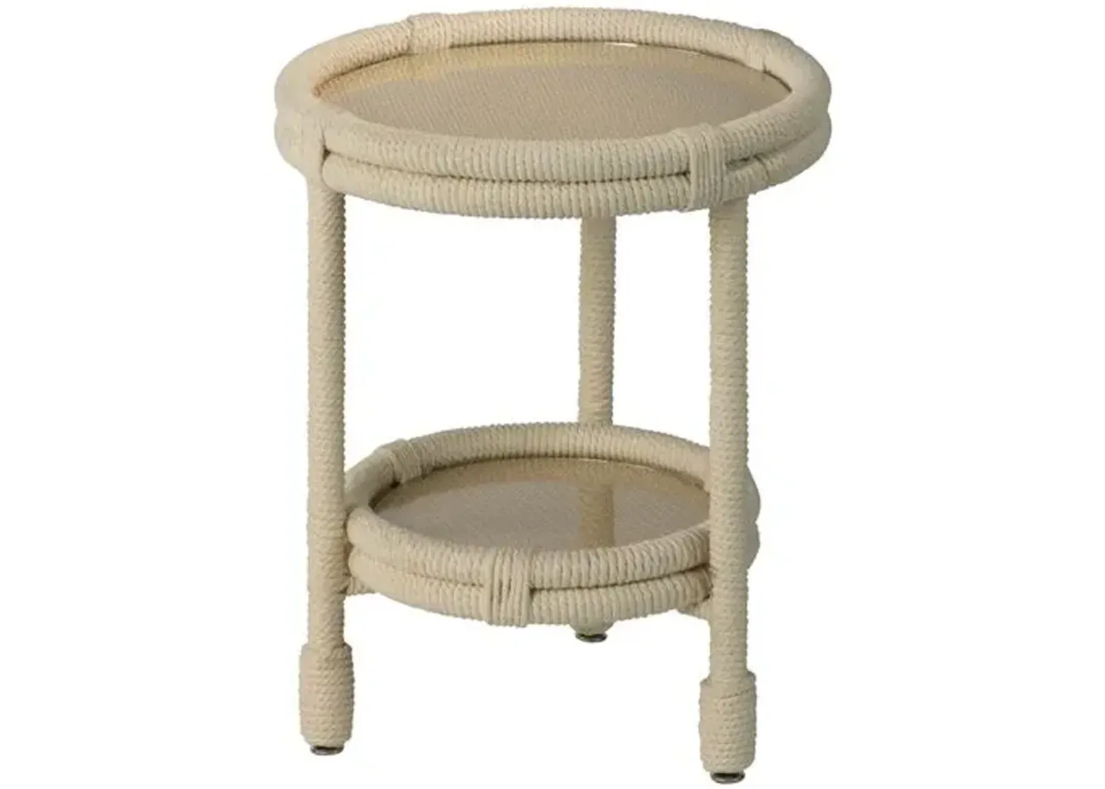 Delta Rope Side Table - Beige - Jamie Young Co.