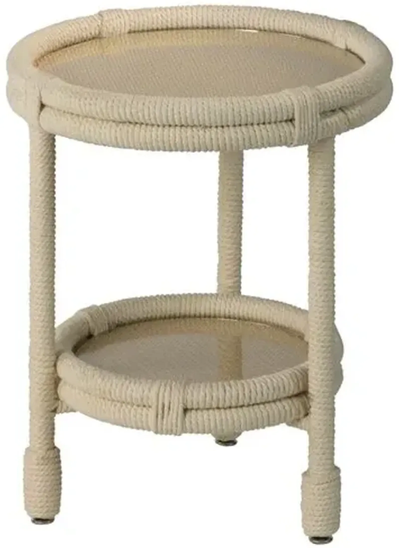 Delta Rope Side Table - Beige - Jamie Young Co.