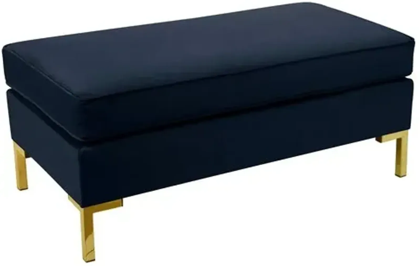 Marceau Velvet Bench - Blue