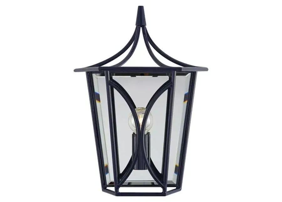 Visual Comfort - Cavanagh Mini Lantern Sconce - Blue