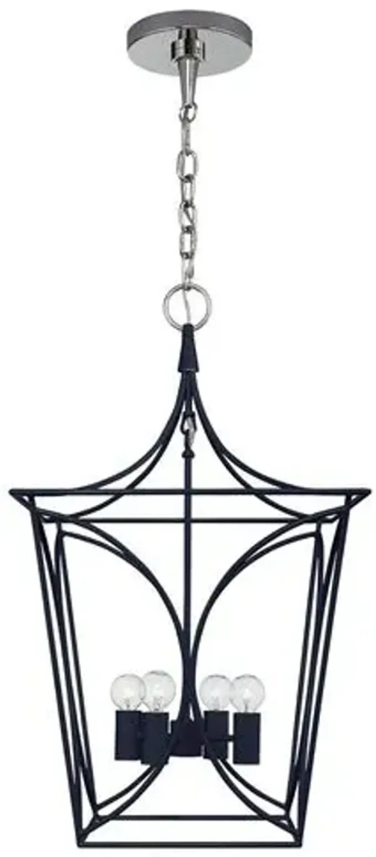 Visual Comfort - Cavanagh Small Lantern - Coral/Gold - Blue
