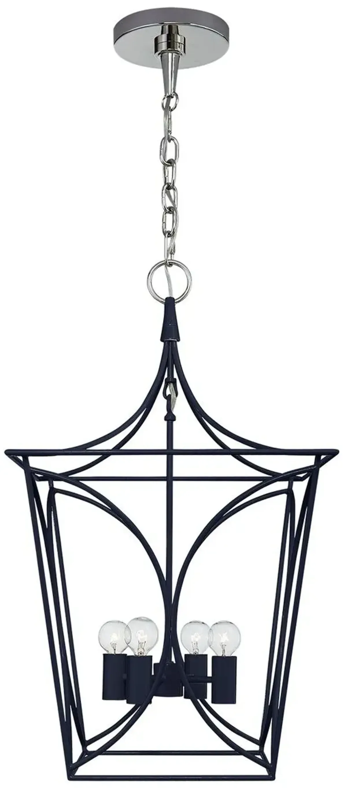 Visual Comfort - Cavanagh Small Lantern - Coral/Gold - Blue