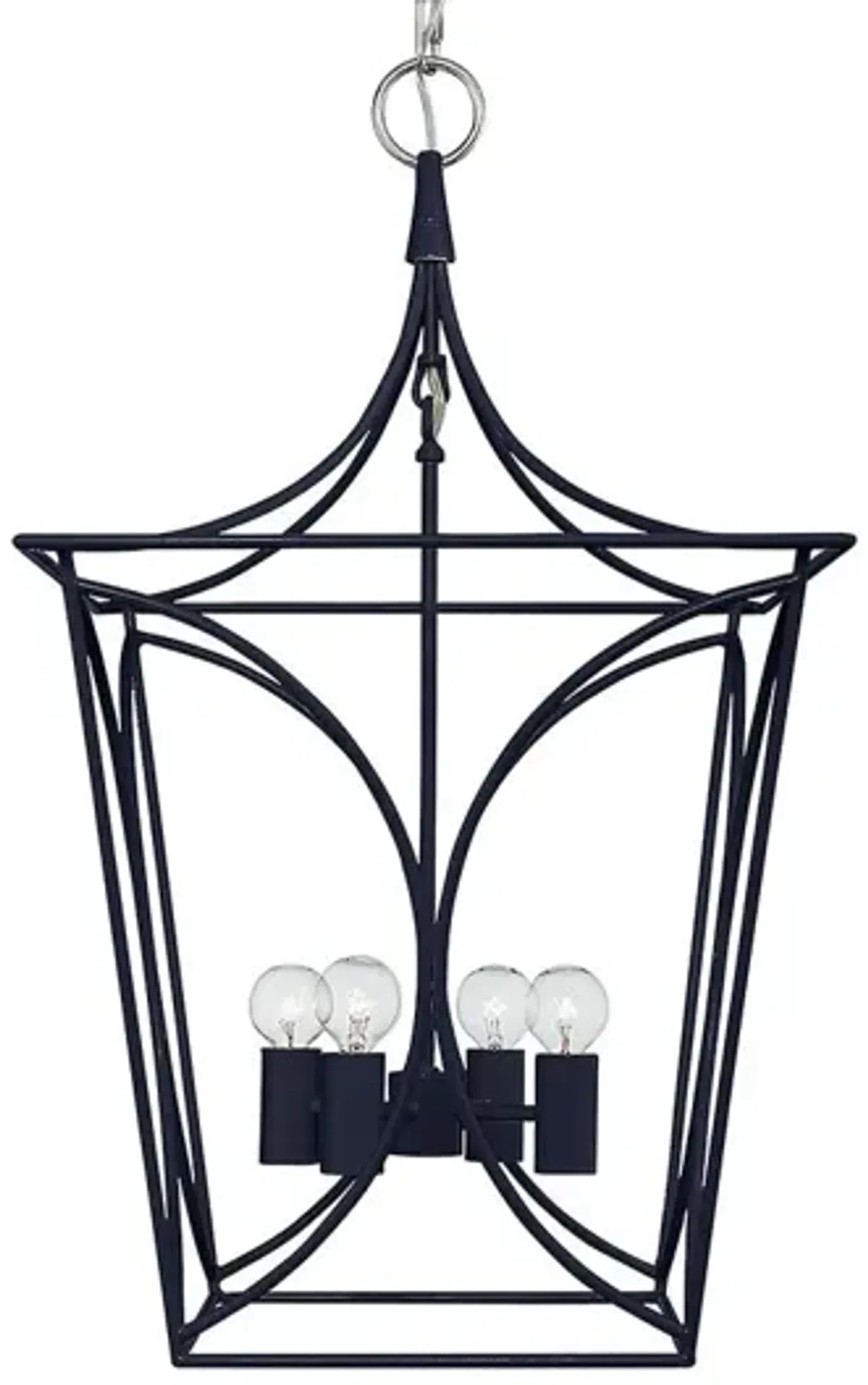 Visual Comfort - Cavanagh Small Lantern - Coral/Gold - Blue