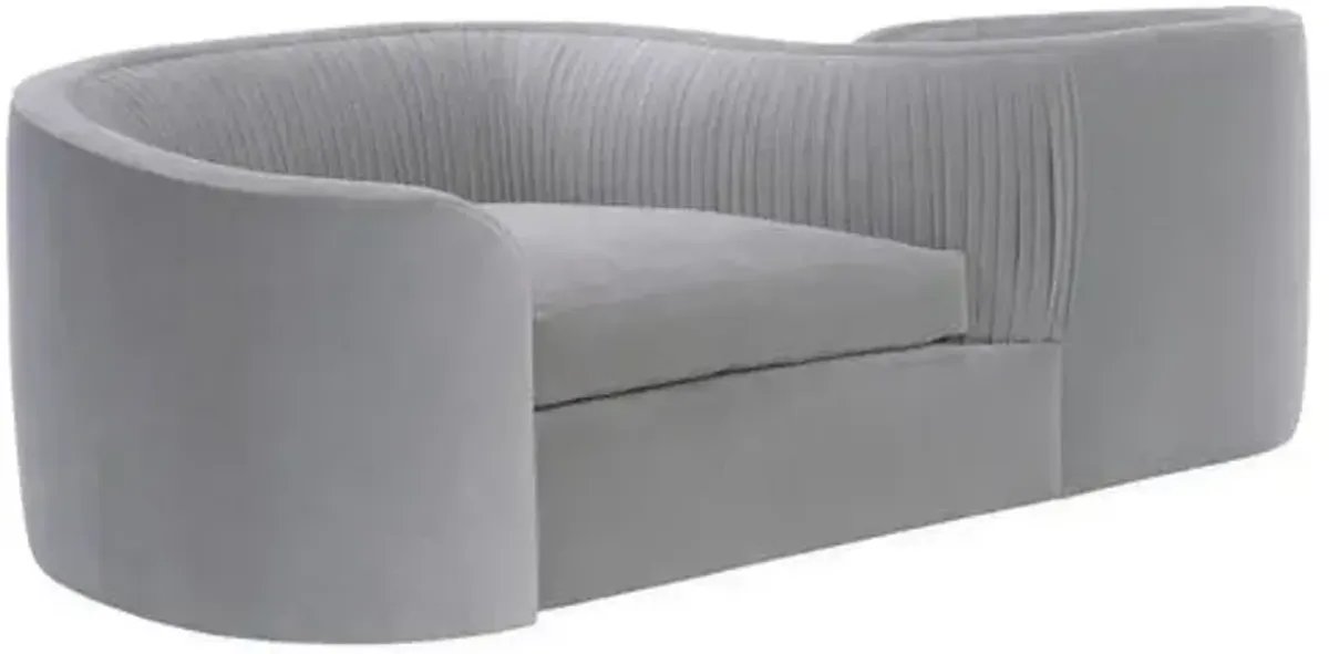 Clio Velvet Tête- -Tête - Gray