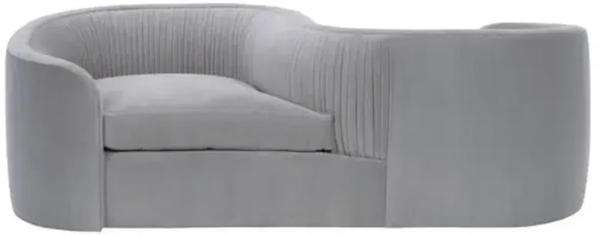 Clio Velvet Tête- -Tête - Gray