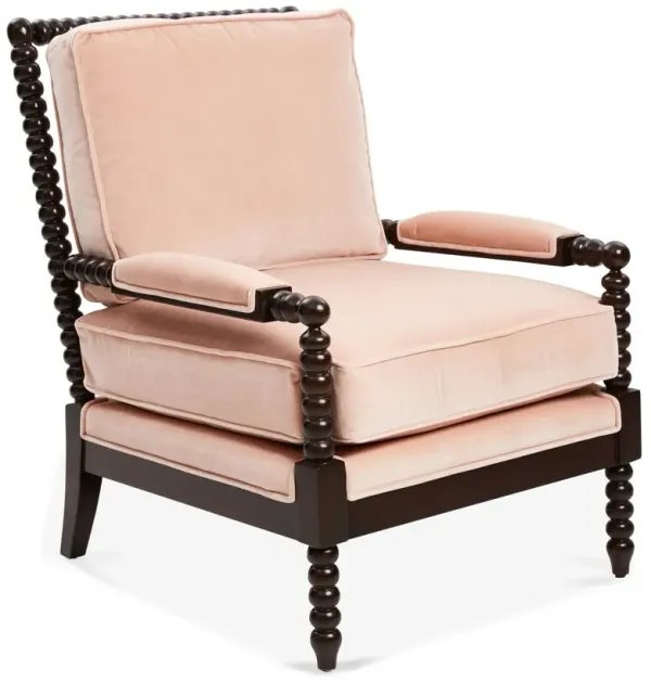 Bankwood Spindle Chair, Velvet