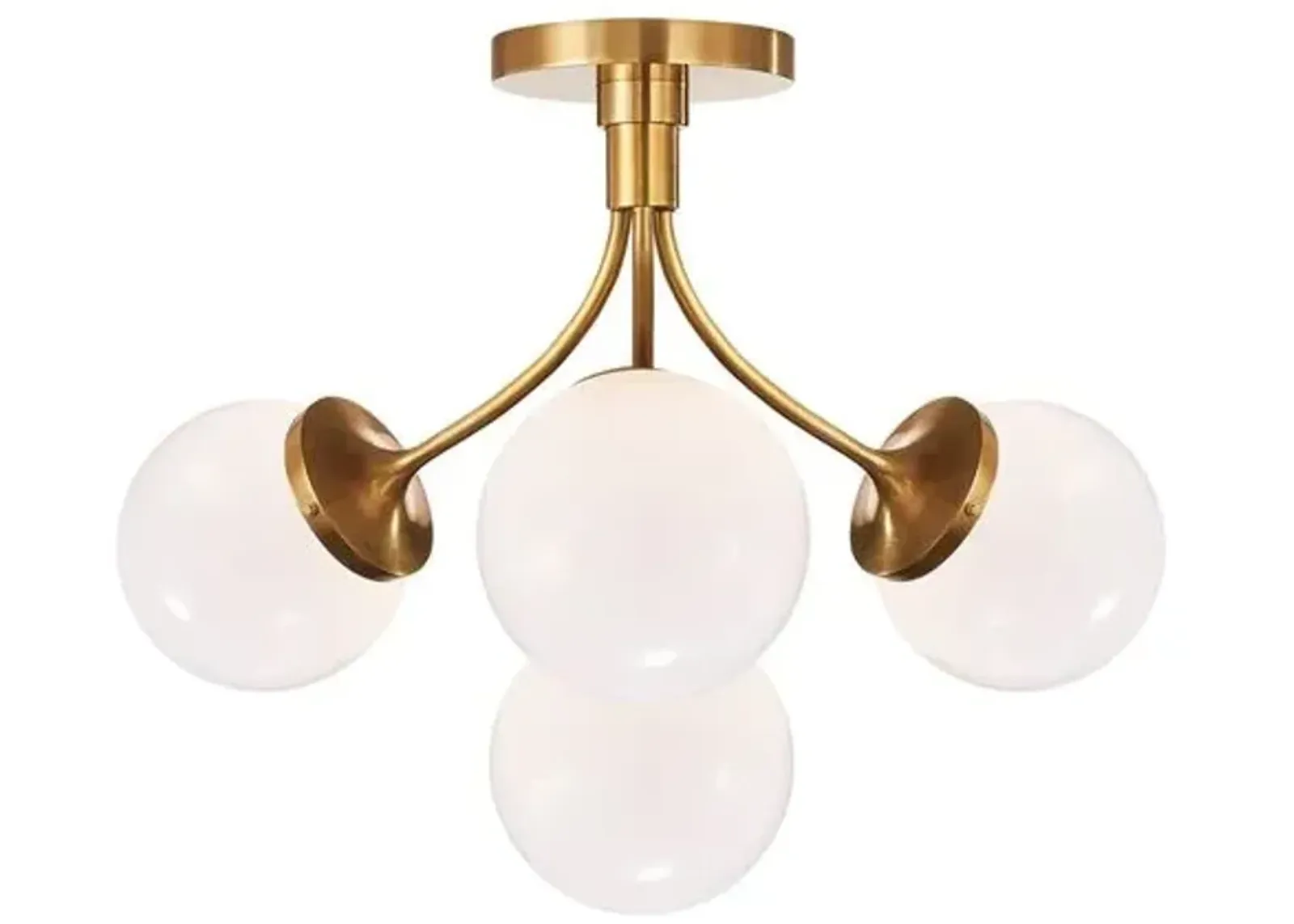 Visual Comfort - Prescott Medium Semi-Flush Mount - Gold