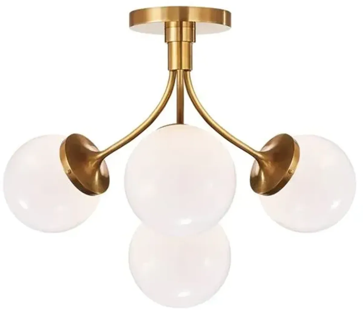 Visual Comfort - Prescott Medium Semi-Flush Mount - Gold