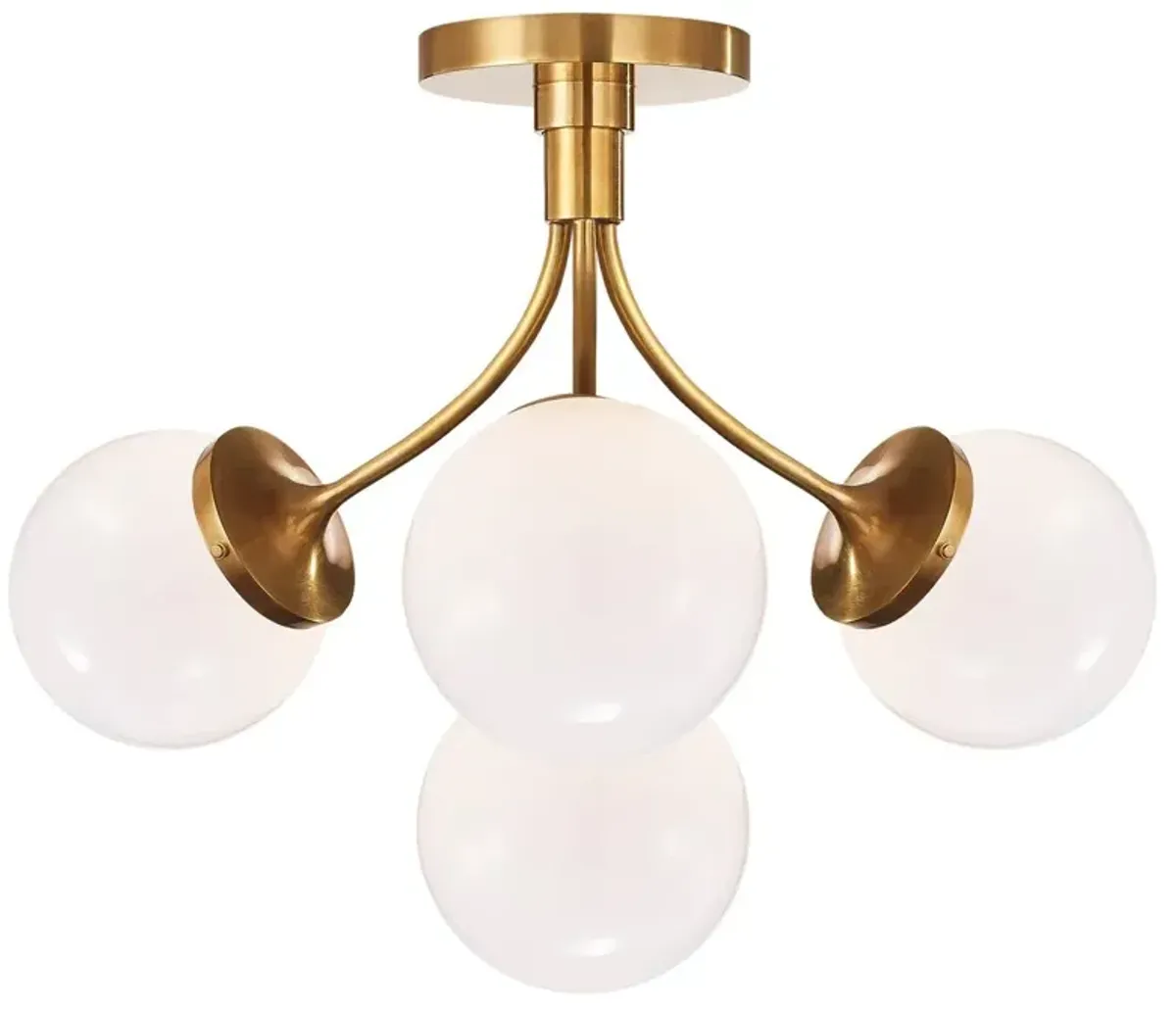 Visual Comfort - Prescott Medium Semi-Flush Mount - Gold