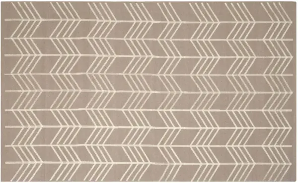 Caplin Flat-Weave Rug, Beige/Ivory