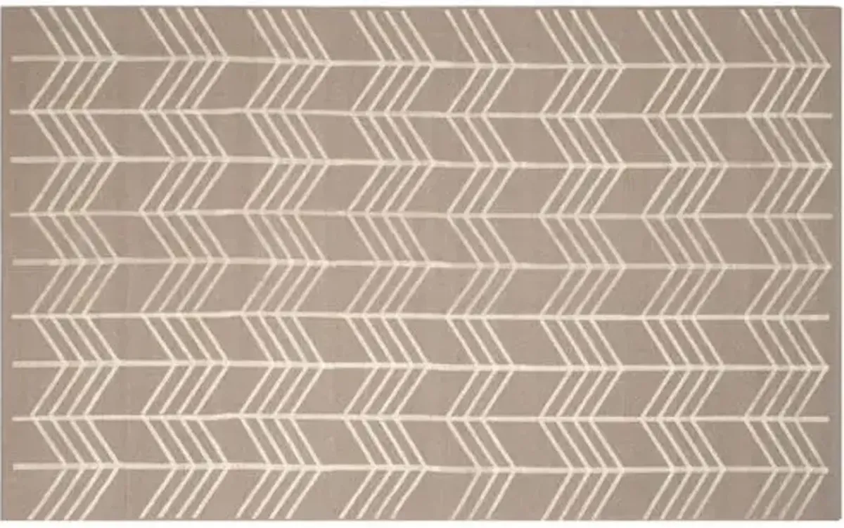 Caplin Flat-Weave Rug - Beige/Ivory - Beige