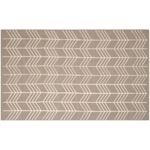 Caplin Flat-Weave Rug - Beige/Ivory - Beige