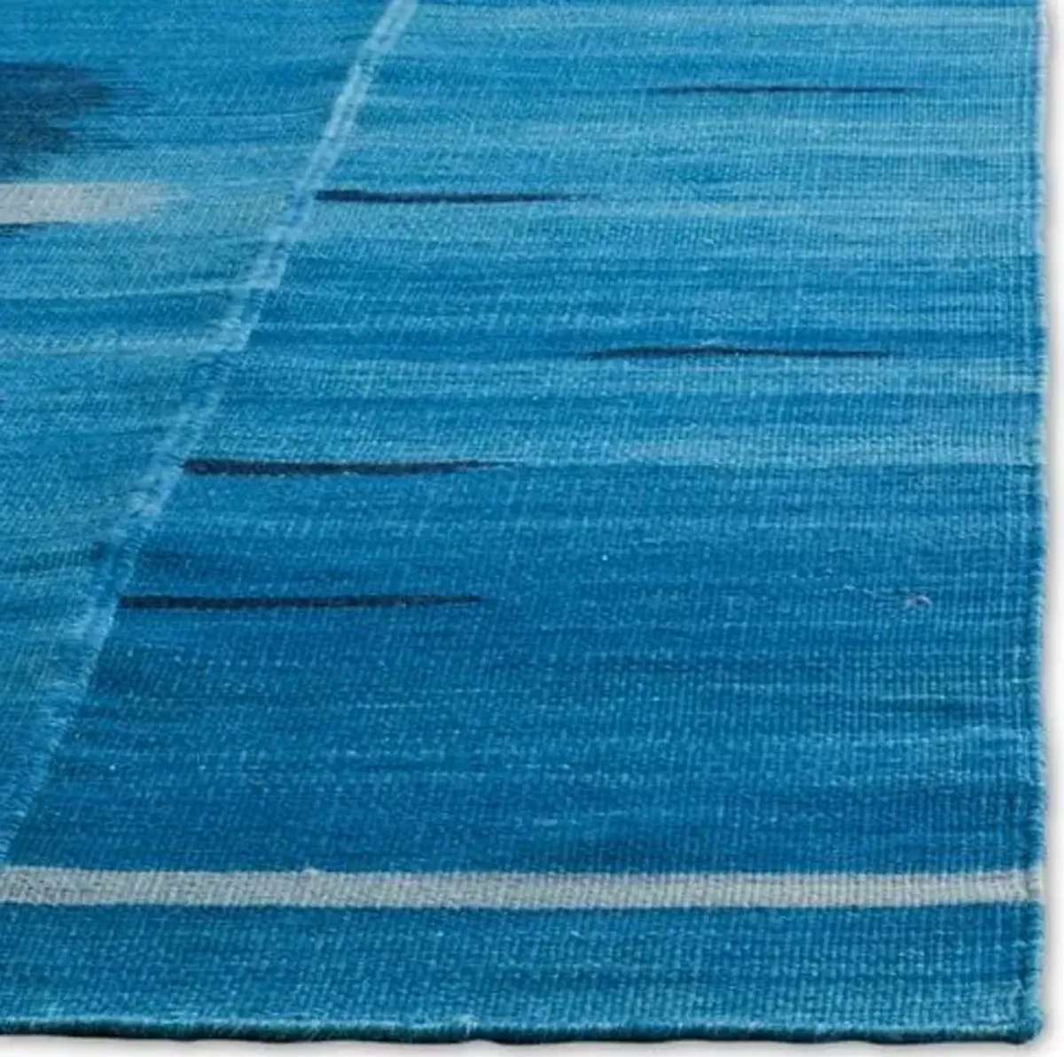 Ertel Flat-Weave Rug - Blue/Black - Blue