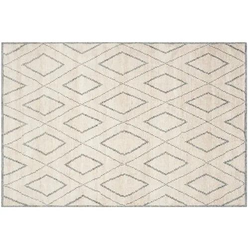 Covern Hand-Knotted Rug - Beige/Gray - Beige