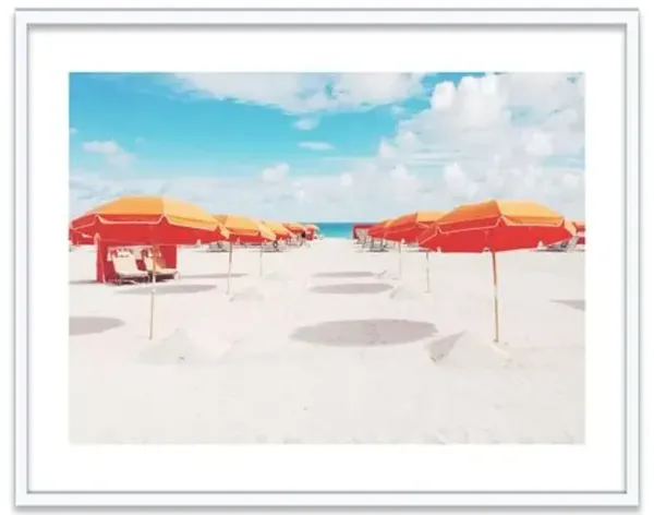 Natalie Obradovich - Orange Umbrellas Photograph