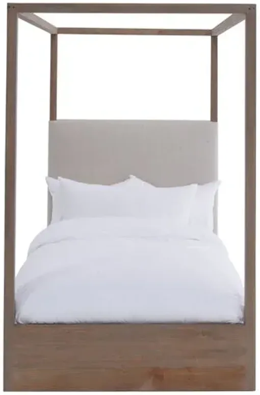 Canopy Kids' Bed - Ivory Linen - Community