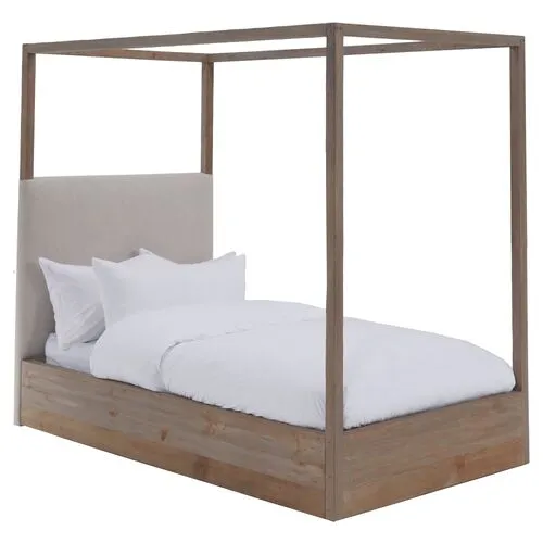 Canopy Kids' Bed - Ivory Linen - Community