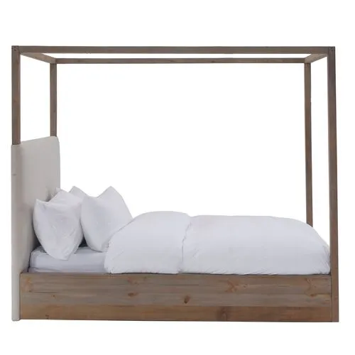 Canopy Kids' Bed - Ivory Linen - Community