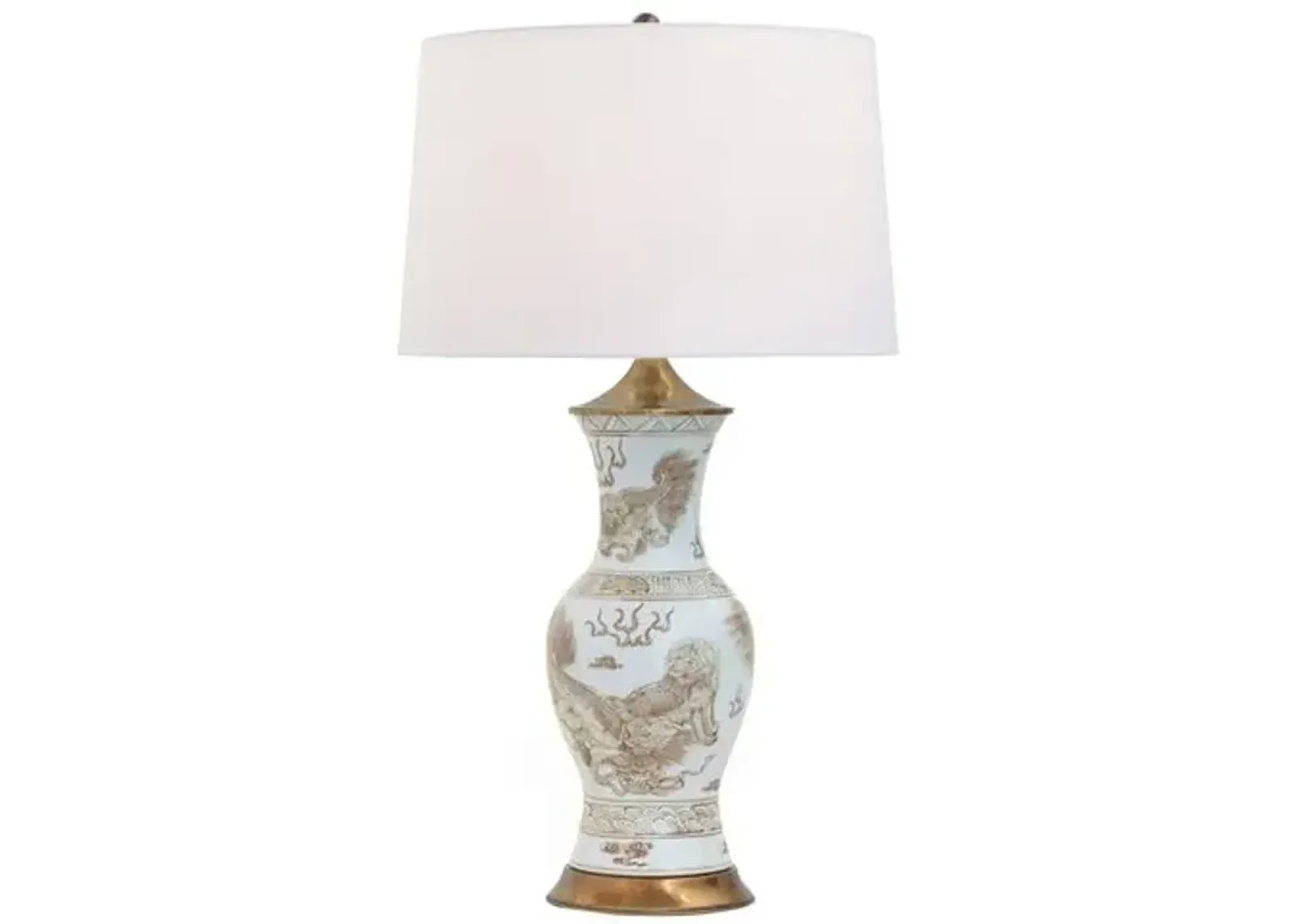 Chow Table Lamp - Brown/White - Port 68