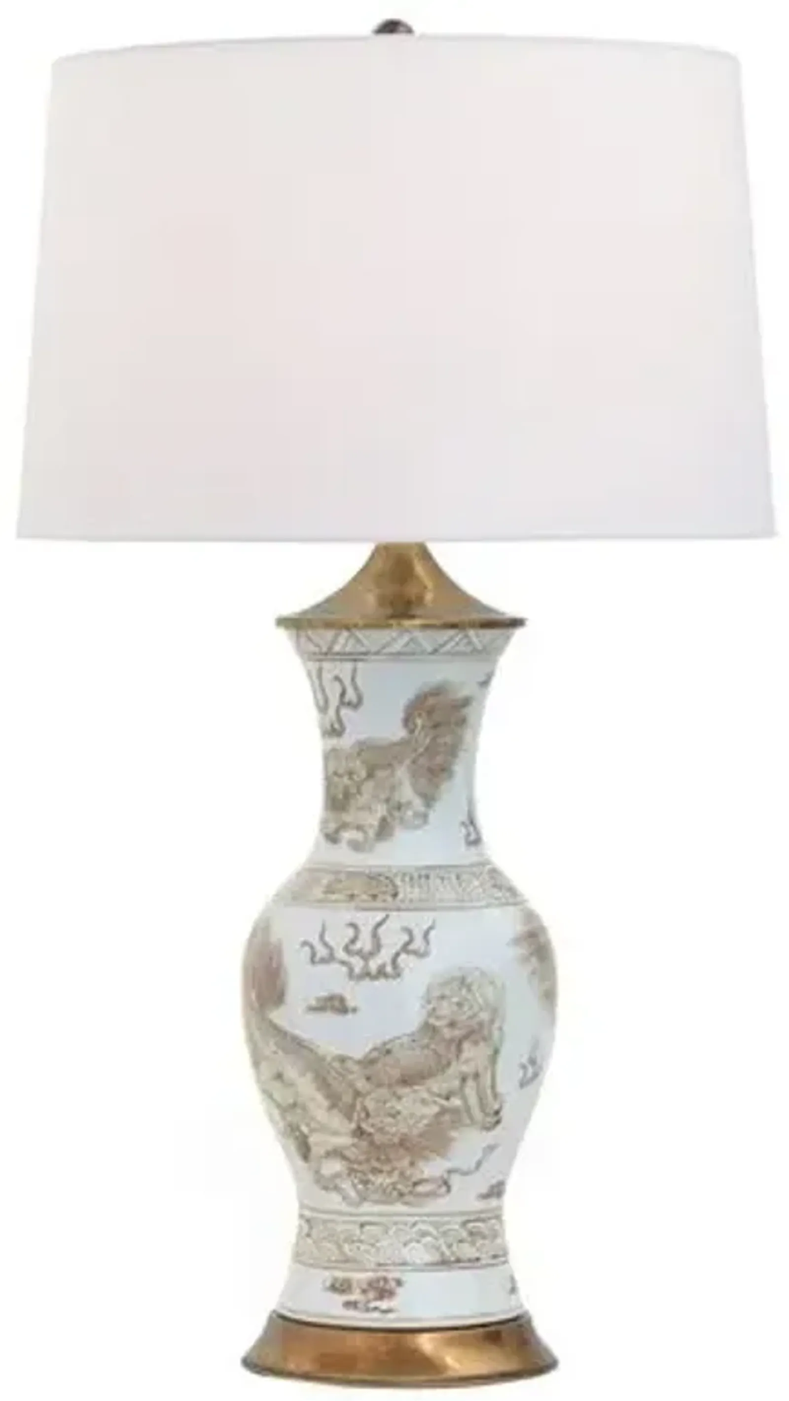 Chow Table Lamp - Brown/White - Port 68