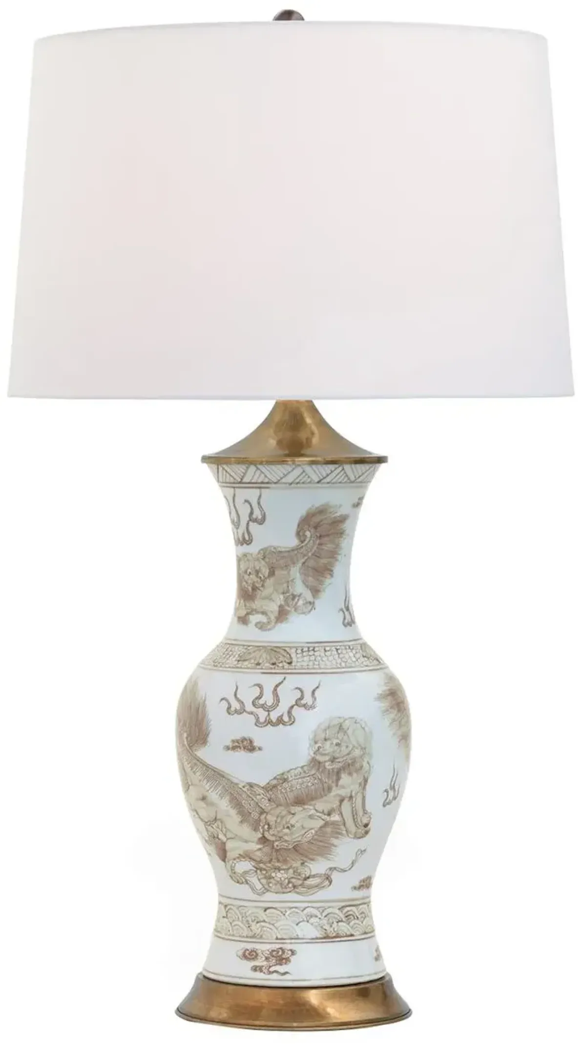 Chow Table Lamp - Brown/White - Port 68