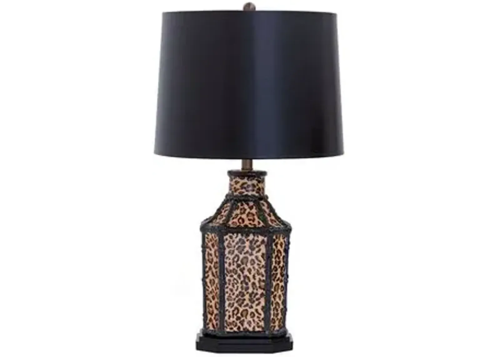 Amelia Table Lamp - Faux Leopard/Black - Port 68