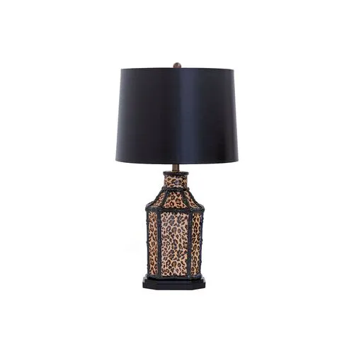 Amelia Table Lamp - Faux Leopard/Black - Port 68