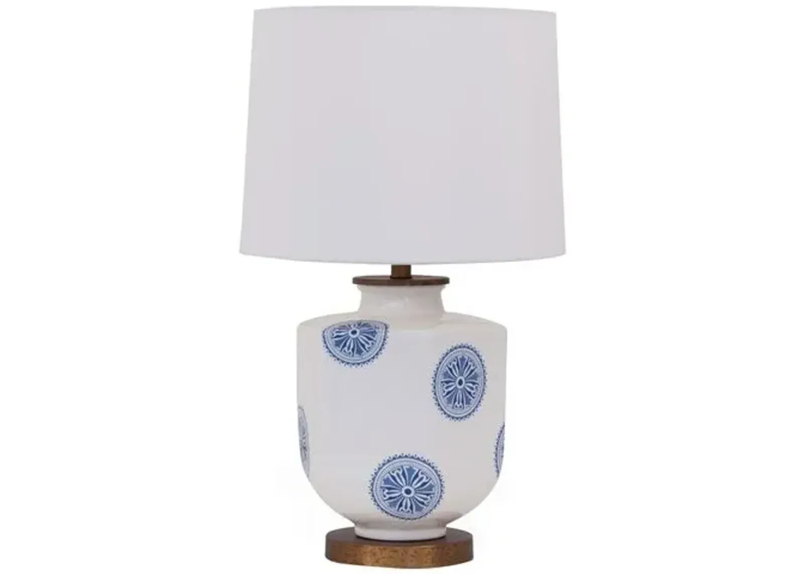 Temba Accent Lamp - Cream/Blue - Port 68