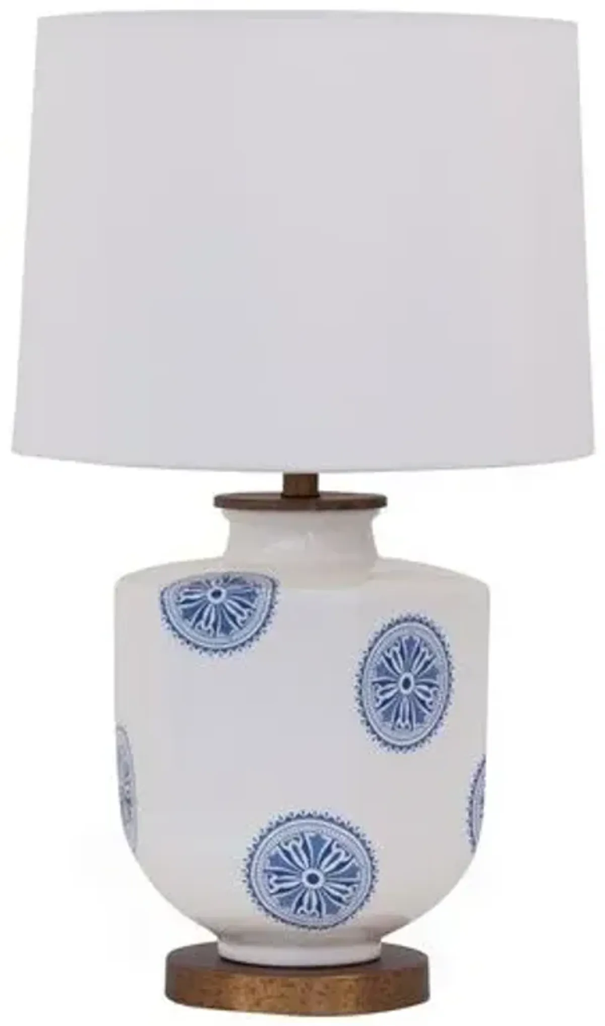 Temba Accent Lamp - Cream/Blue - Port 68