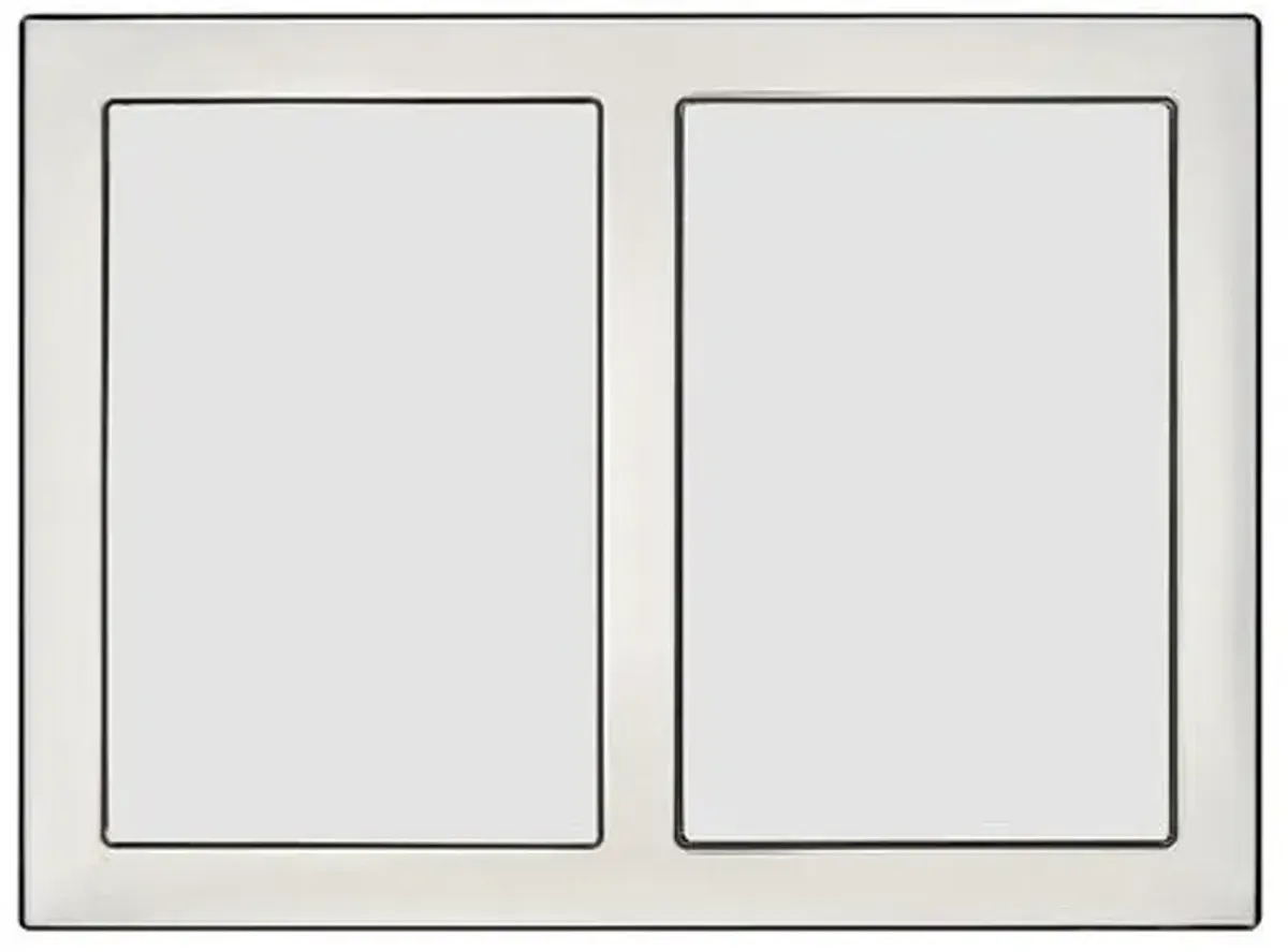 Sterling Desoto Double Frame - 2x3 - Silver